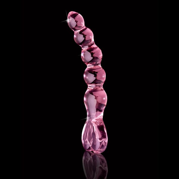 Icicles No. 43 Glass Massager with Heart-Shaped Handle Pink - Image 3
