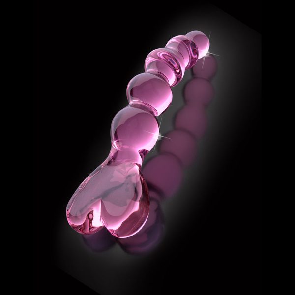 Icicles No. 43 Glass Massager with Heart-Shaped Handle Pink - Image 4