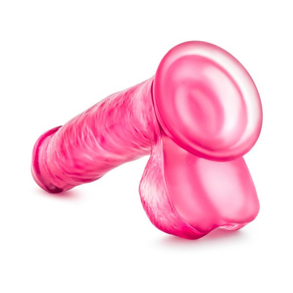 B Yours Sweet ''n Hard 1 Realistic 7 in. Dildo with Balls Pink - Image 5