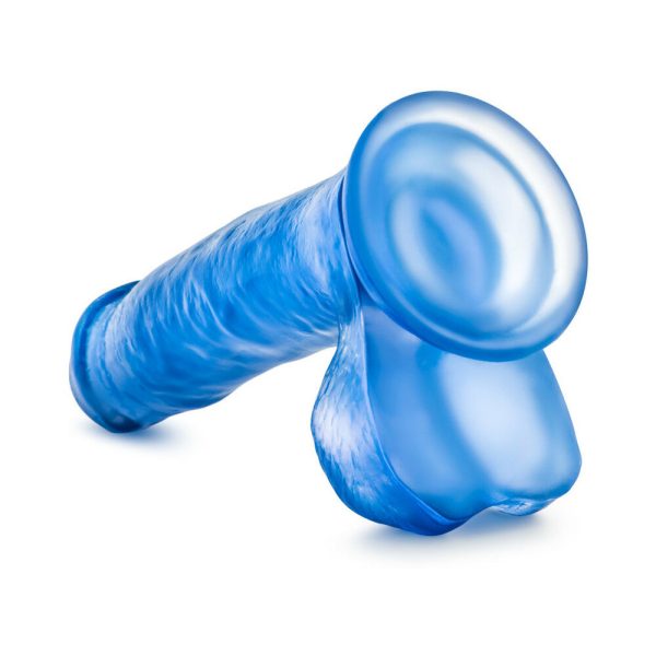 B Yours Sweet ''n Hard 1 Realistic 7 in. Dildo with Balls Blue - Image 5