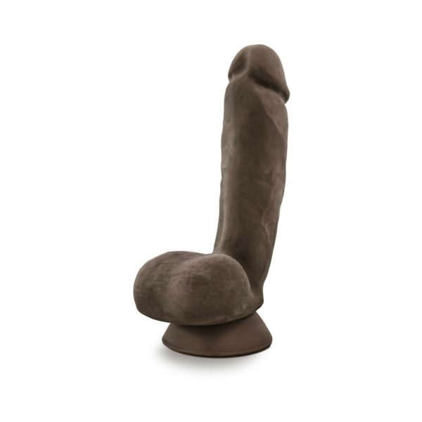 Au Naturel Jerome 8.5 in. Posable Dual Density Dildo with Balls Brown - Image 3