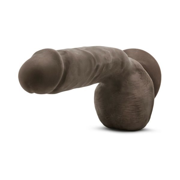 Au Naturel Jerome 8.5 in. Posable Dual Density Dildo with Balls Brown - Image 4
