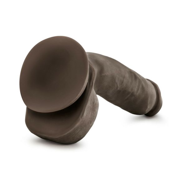 Au Naturel Jerome 8.5 in. Posable Dual Density Dildo with Balls Brown - Image 5