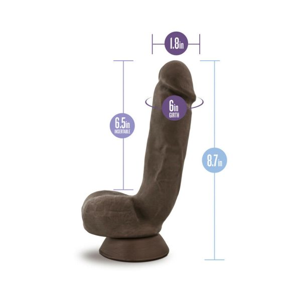 Au Naturel Jerome 8.5 in. Posable Dual Density Dildo with Balls Brown - Image 8