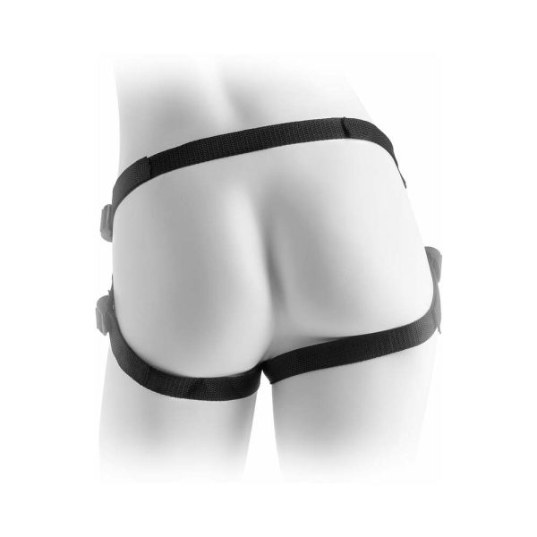 Fetish Fantasy Series Adjustable Vibrating Plush Harness Black - Image 3