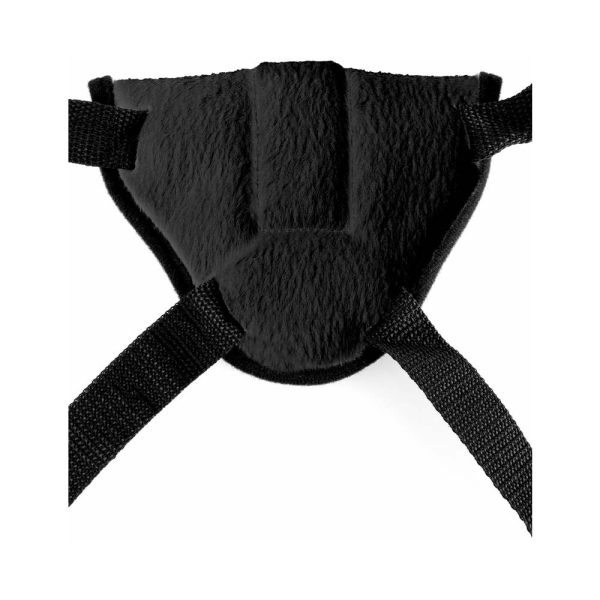 Fetish Fantasy Series Adjustable Vibrating Plush Harness Black - Image 4