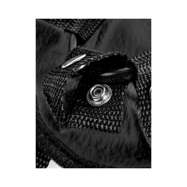 Fetish Fantasy Series Adjustable Vibrating Plush Harness Black - Image 6