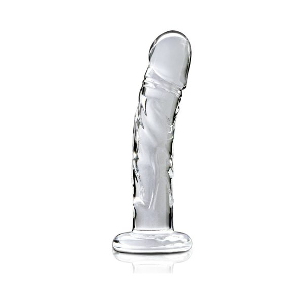 Icicles No. 62 Curved Realistic 6.5 in. Glass Dildo Clear - Image 2