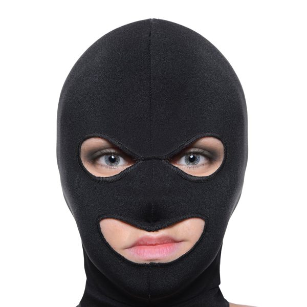 Master Series Facade Spandex Hood with Eye and Mouth Holes Black - Image 3
