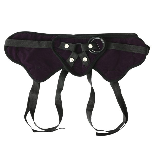Sportsheets Plus Size Plush Adjustable Strap-On Harness Purple - Image 2