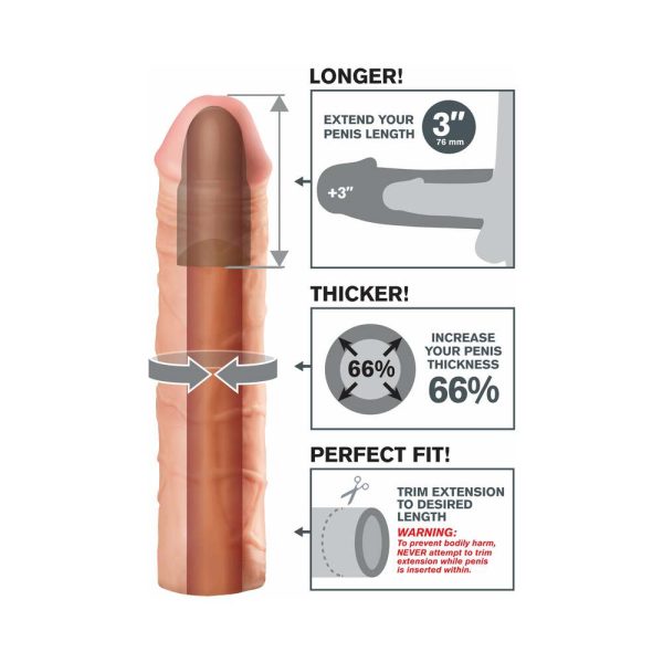 Fantasy X-tensions Mega 3 in. Extension Beige - Image 4