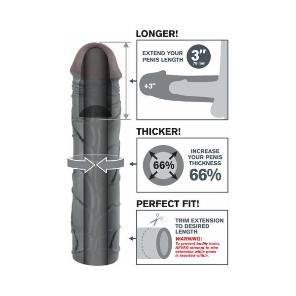 Fantasy X-tensions Mega 3 in. Extension Black - Image 4