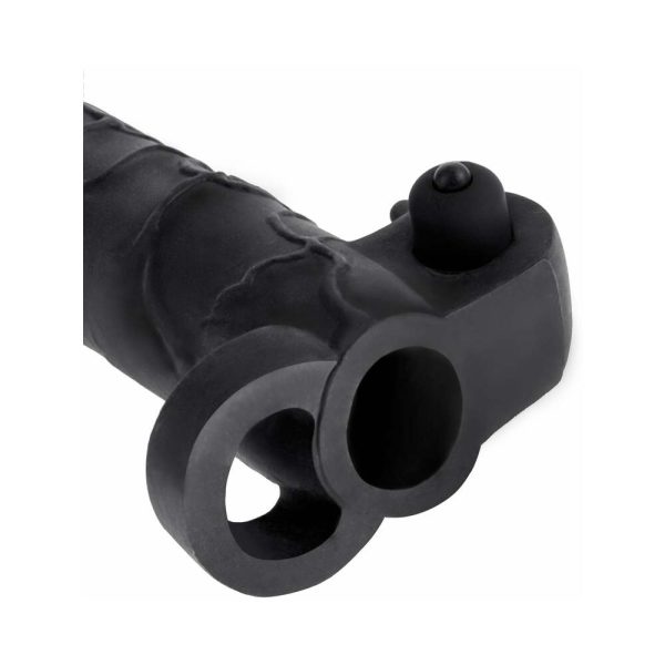 Fantasy X-tensions Vibrating Real Feel 2 in. Extension With Ball Strap Black - Image 3