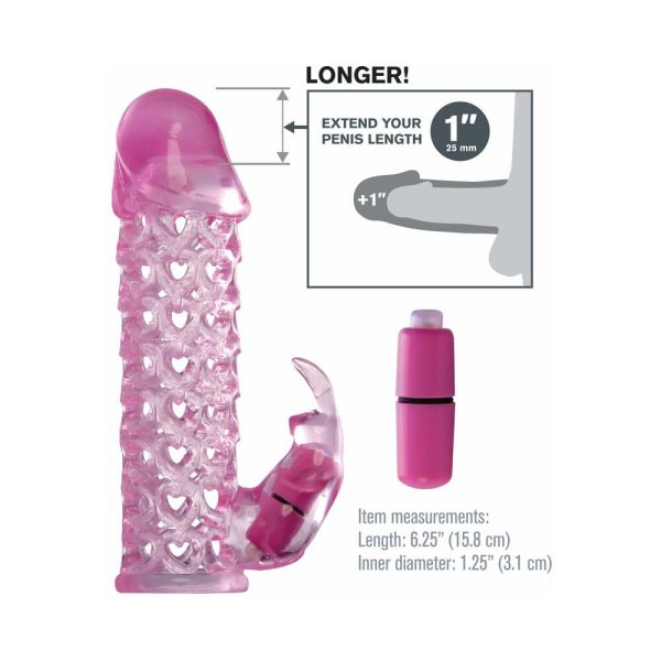 Fantasy X-tensions Vibrating Couples Cage 1 in. Extension Pink - Image 4