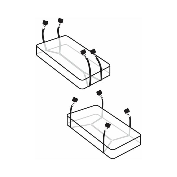 Fetish Fantasy Series Limited Edition Wraparound Mattress Restraints Kit Black - Image 2
