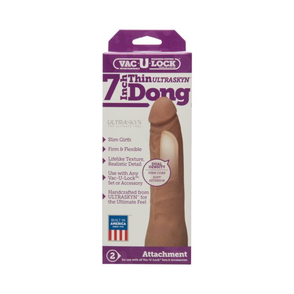 Vac-U-Lock - 7-Inch Thin Dong - ULTRASKYN Brown - Image 3