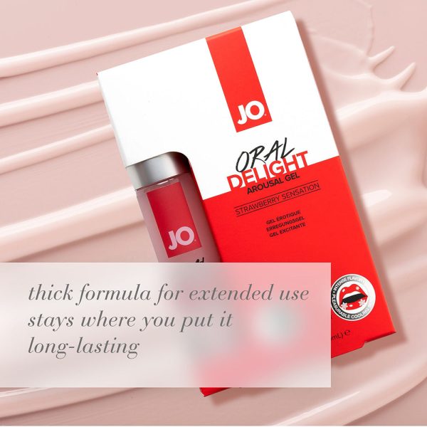 JO Oral Delight Arousal Gel Strawberry Sensation 1 oz. - Image 3