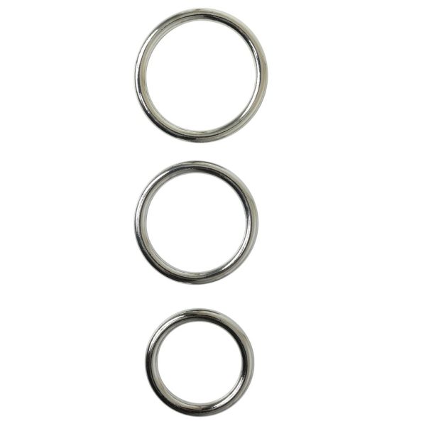 Sportsheets Metal O-Ring 3-Pack Silver - Image 2