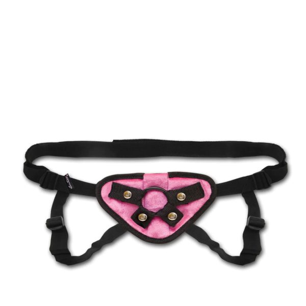 Lux Fetish Neoprene Strap-On Harness Pink - Image 3