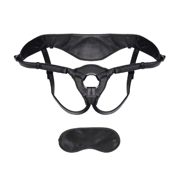 Lux Fetish Patent Leather Strap-On Harness Black - Image 2