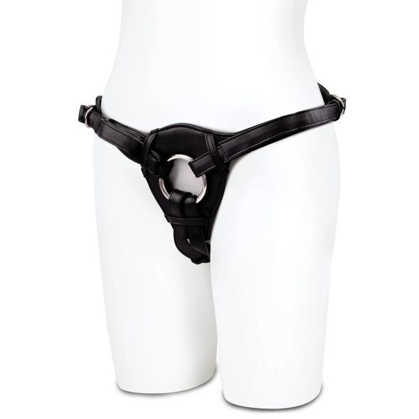 Lux Fetish Patent Leather Strap-On Harness Black - Image 5