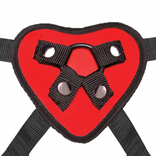 Lux Fetish Red Heart Strap-On Harness - Image 5