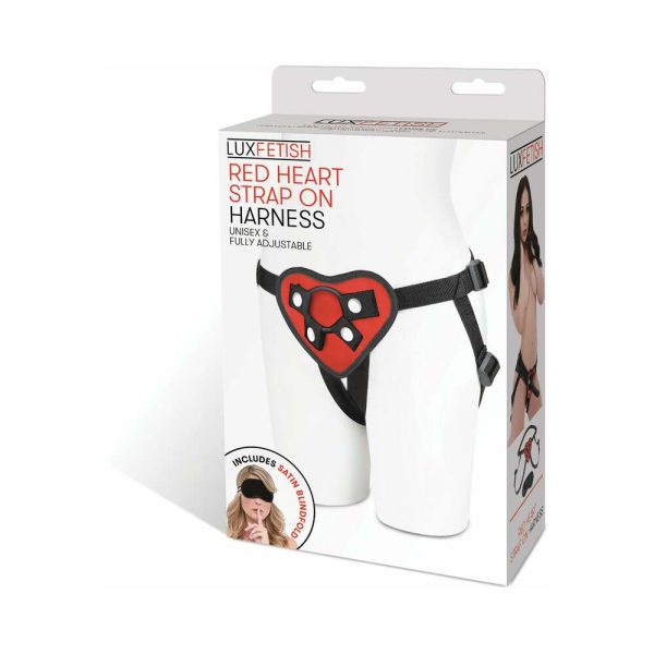 Lux Fetish Red Heart Strap-On Harness - Image 9