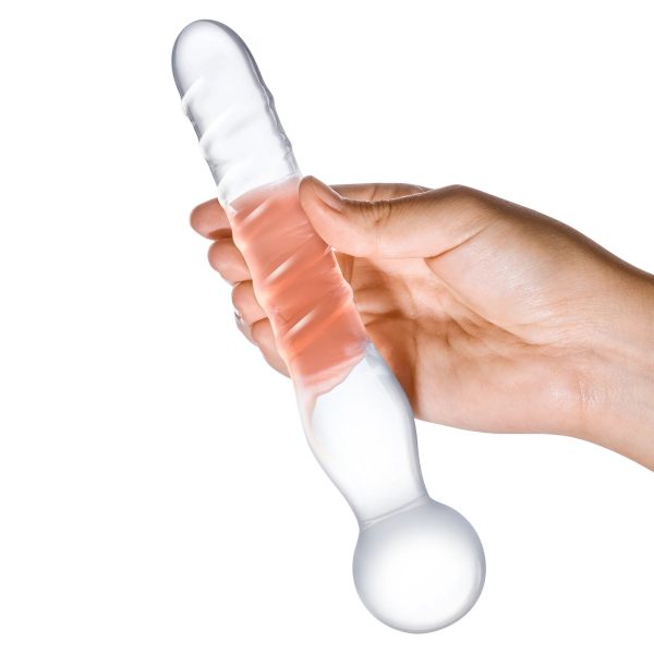 Glas 8 in. Joystick Clear Glass Dildo - Image 4