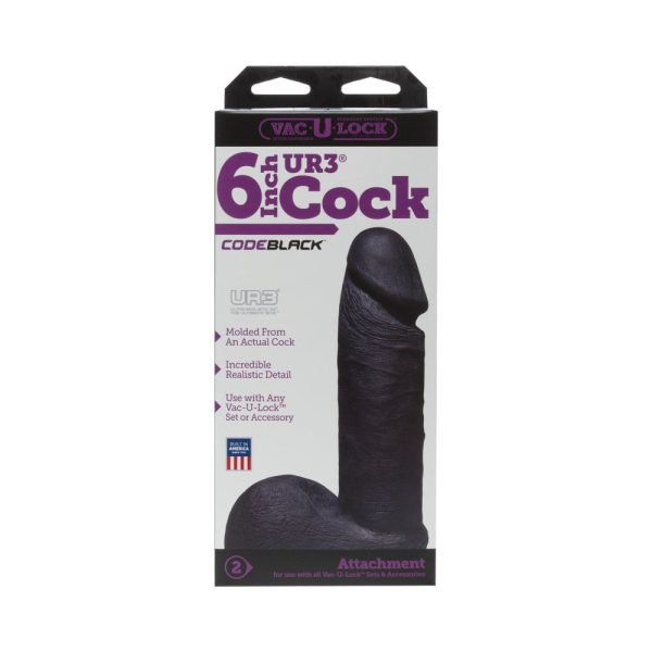 Vac-U-Lock - ULTRASKYN 6in Realistic Cock CODEBLACK - Image 4