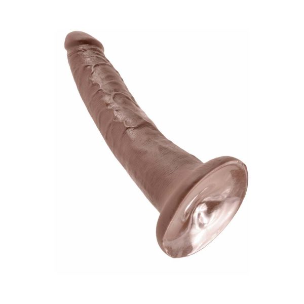 King Cock 7 in. Cock Realistic Dildo With Suction Cup Brown - Image 4