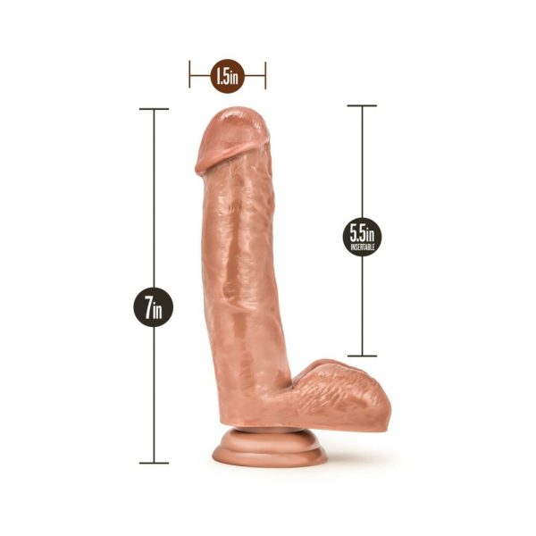 Loverboy The Kingpin Realistic 7 in. Dildo with Balls Tan - Image 8