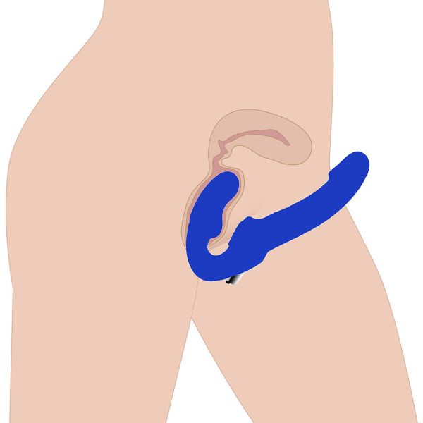 Strap U Revolver II Strapless Strap-On Dildo Blue - Image 4