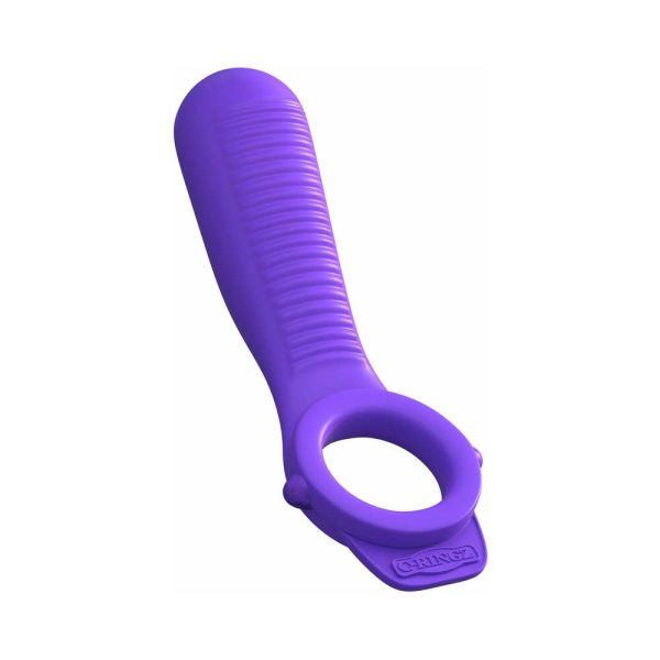 Fantasy C-Ringz Remote-Controlled Vibrating Ride N Glide Couples Ring Purple - Image 2