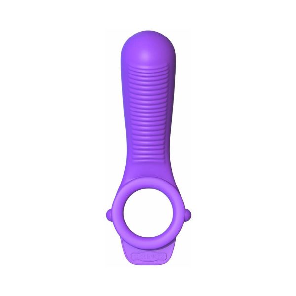 Fantasy C-Ringz Remote-Controlled Vibrating Ride N Glide Couples Ring Purple - Image 3
