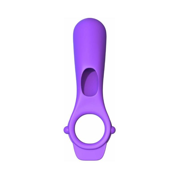 Fantasy C-Ringz Remote-Controlled Vibrating Ride N Glide Couples Ring Purple - Image 4