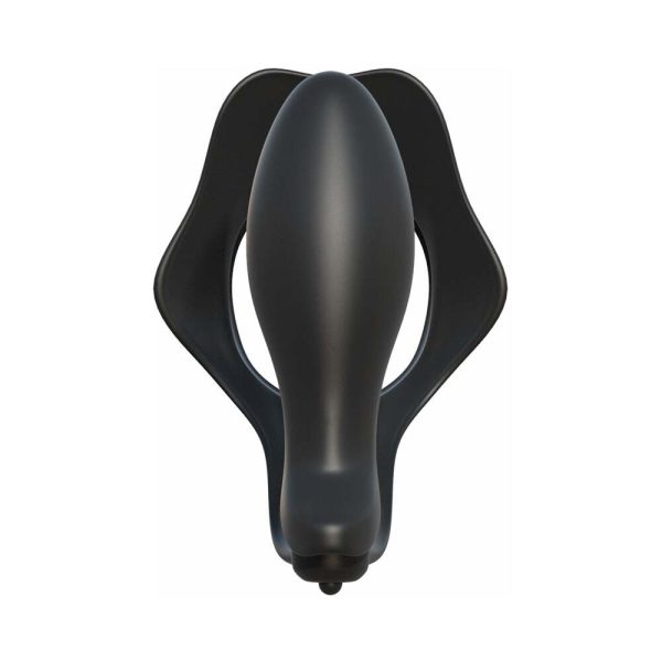 Fantasy C-Ringz Rock Hard Ass-Gasm Vibrating Silicone Cockring With Anal Plug Black - Image 5