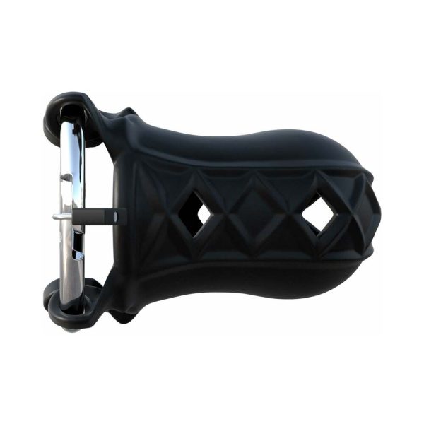 Fantasy C-Ringz Extreme Silicone Cock Blocker Locking Chastity Cage Black - Image 4