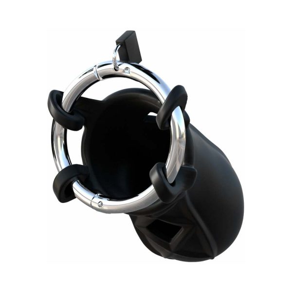 Fantasy C-Ringz Extreme Silicone Cock Blocker Locking Chastity Cage Black - Image 6