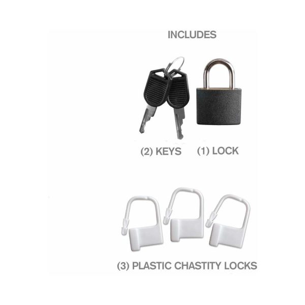Fantasy C-Ringz Hardcore Silicone Cock Blocker Locking Chastity Cage Black - Image 7