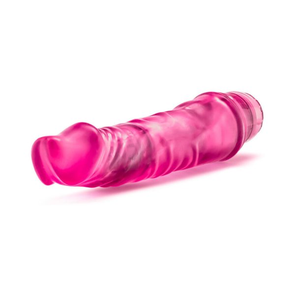 B Yours Vibe 6 Realistic 9.25 in. Vibrating Dildo Pink - Image 4