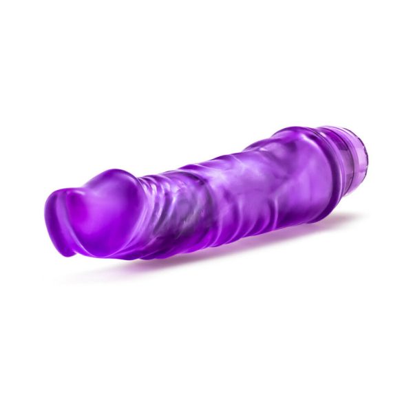 B Yours Vibe 6 Realistic 9.25 in. Vibrating Dildo Purple - Image 4