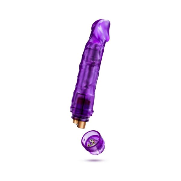 B Yours Vibe 6 Realistic 9.25 in. Vibrating Dildo Purple - Image 6