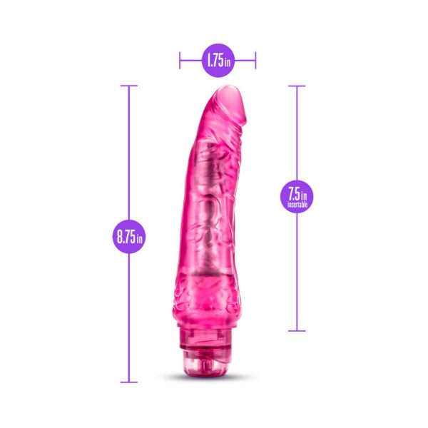 B Yours Vibe 7 Realistic 8.75 in. Vibrating Dildo Pink - Image 6
