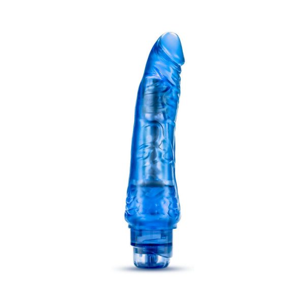 B Yours Vibe 7 Realistic 8.75 in. Vibrating Dildo Blue - Image 3