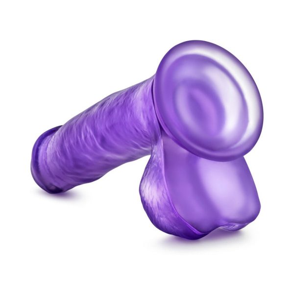 B Yours Sweet ''n Hard 1 Realistic 7 in. Dildo with Balls Purple - Image 5