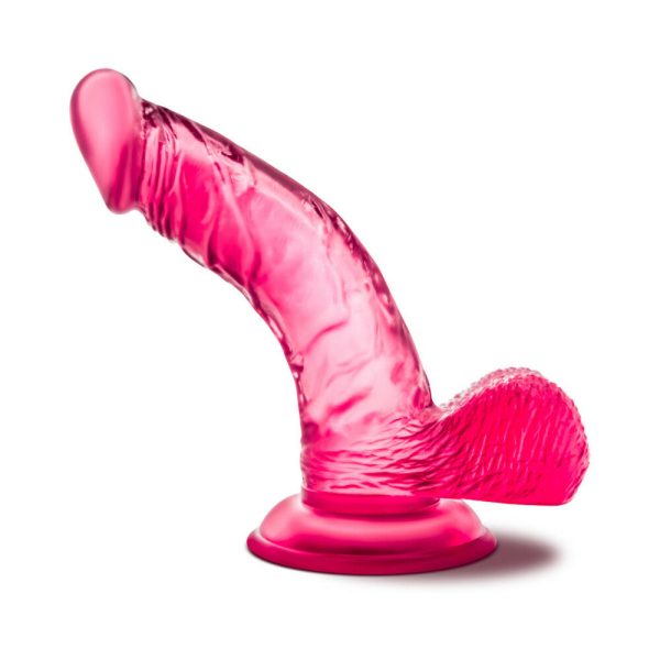 B Yours Sweet ''n Hard 8 Realistic 6.5 in. Dildo with Balls Pink - Image 3