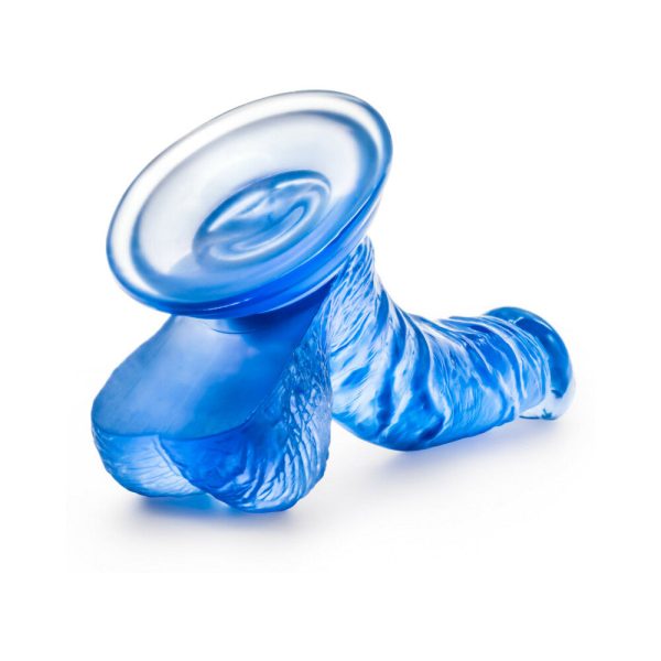 B Yours Sweet ''n Hard 8 Realistic 6.5 in. Dildo with Balls Blue - Image 5
