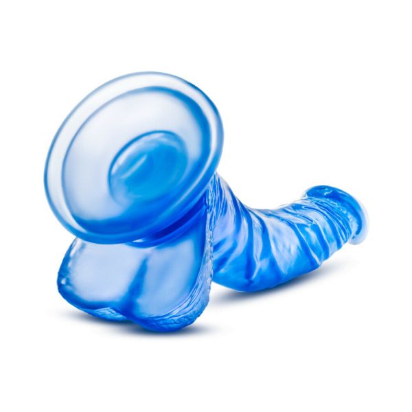B Yours Sweet ''n Hard 7 Realistic 8.5 in. Dildo with Balls Blue - Image 4