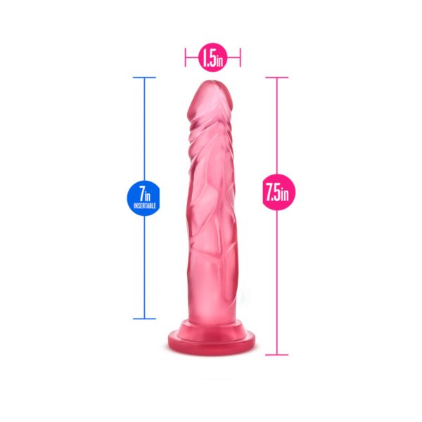 B Yours Sweet ''n Hard 5 Realistic 7.5 in. Dildo Pink - Image 7
