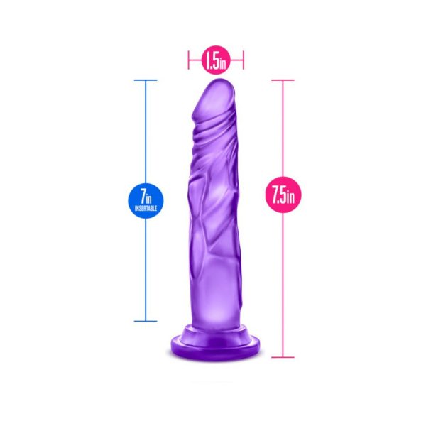 B Yours Sweet ''n Hard 5 Realistic 7.5 in. Dildo Purple - Image 7